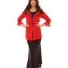 HPO Adult Women's Vampire Costume | Black & Red Halloween Costume