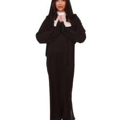 HPO Adult Women's Nun Outfit Costume | Black Halloween Costume