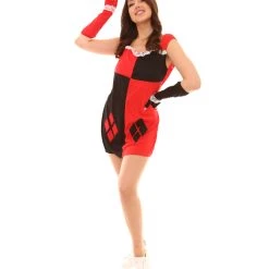 HPO Adult Women's Clubs Poker Dress Costume | Black And Red Cosplay Costume