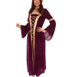 HPO Adult Women's Renaissance Costume | Purple Cosplay Costume