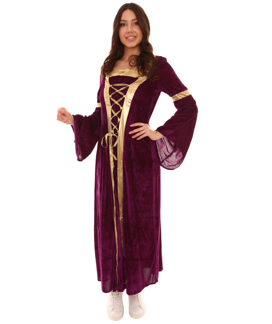 HPO Adult Women's Renaissance Costume | Purple Cosplay Costume