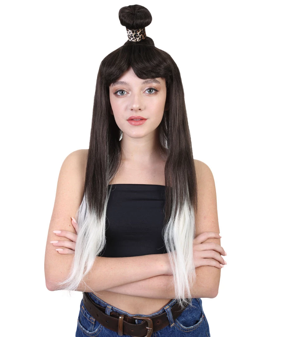 HPO Cavewoman Wig | Long Black Halloween Womens Wig | Premium Breathable Capless Cap