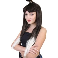 HPO Cavewoman Wig | Long Black Halloween Womens Wig | Premium Breathable Capless Cap
