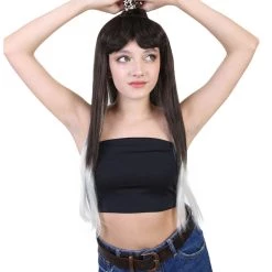 HPO Cavewoman Wig | Long Black Halloween Womens Wig | Premium Breathable Capless Cap