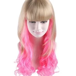 HPO Princess Jessie Womens Wig | Blond Pink Cosplay Halloween Wig | Premium Breathable Capless Cap