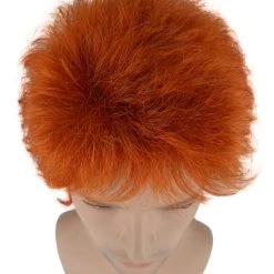 BC David Bowie Wig | Orange Mullet Wig | Premium Breathable Capless Cap