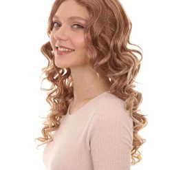 HPO Womens Long Curly Mix-color Blonde Wig | Dramatical Natural Looking Fancy Wig | Premium Breathable Capless Cap