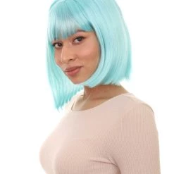 HPO Womens Manga Anime Wig | Blue Cosplay TV/Movie Wigs | Premium Breathable Capless Cap
