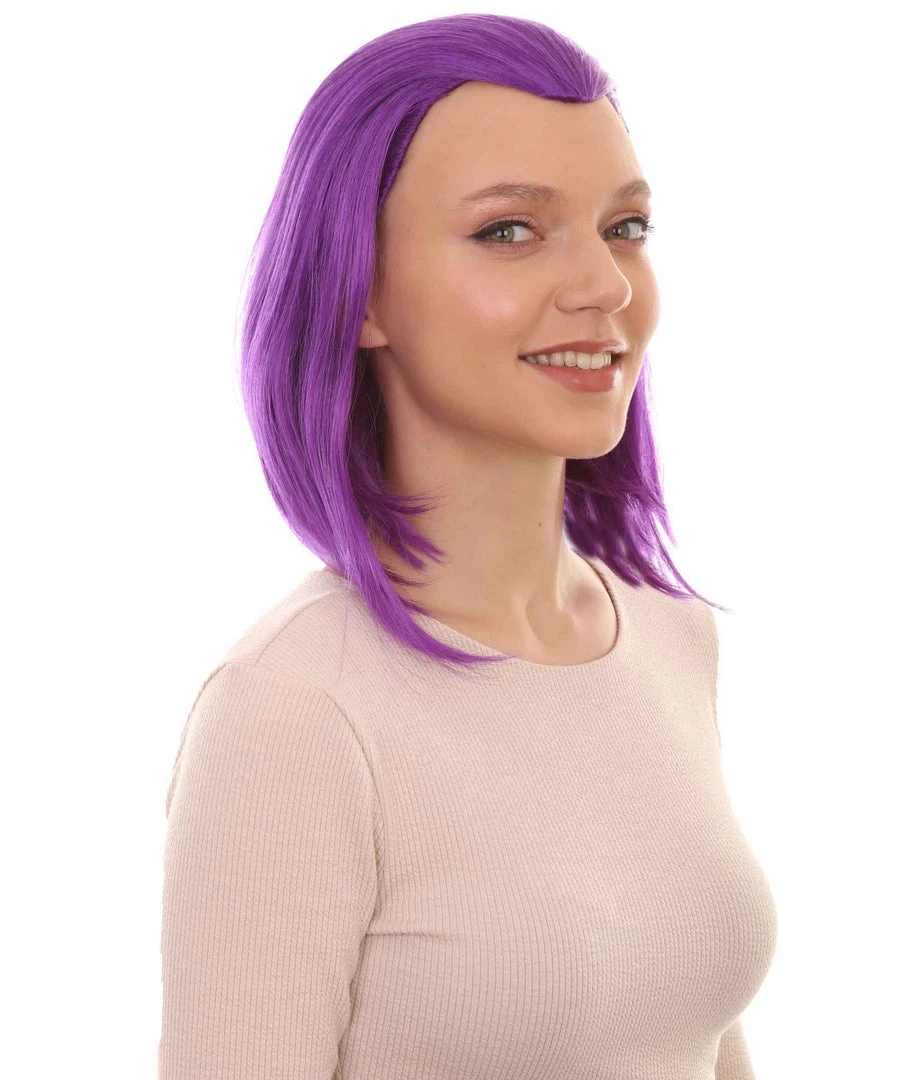 HPO Women's Womens Animation Wig | Purple TV/Movie Wigs | Premium Breathable Capless Cap