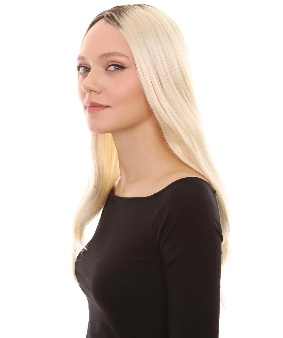 HPO Evil Bride Adult Women's Wig | Blond Cosplay Halloween Wig | Premium Breathable Capless Cap