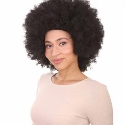HPO Women Disco Afro Wig | Black Super Size Jumbo Wig Women's