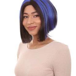 HPO Womens Monster Cosplay Wig | Purple & Black TV/Movie Wigs | Premium Breathable Capless Cap Women's