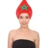 FLAGWIGS Women's Morocco Flag Sport Troll Wig | Red Cosplay Wig | Premium Breathable Capless Cap