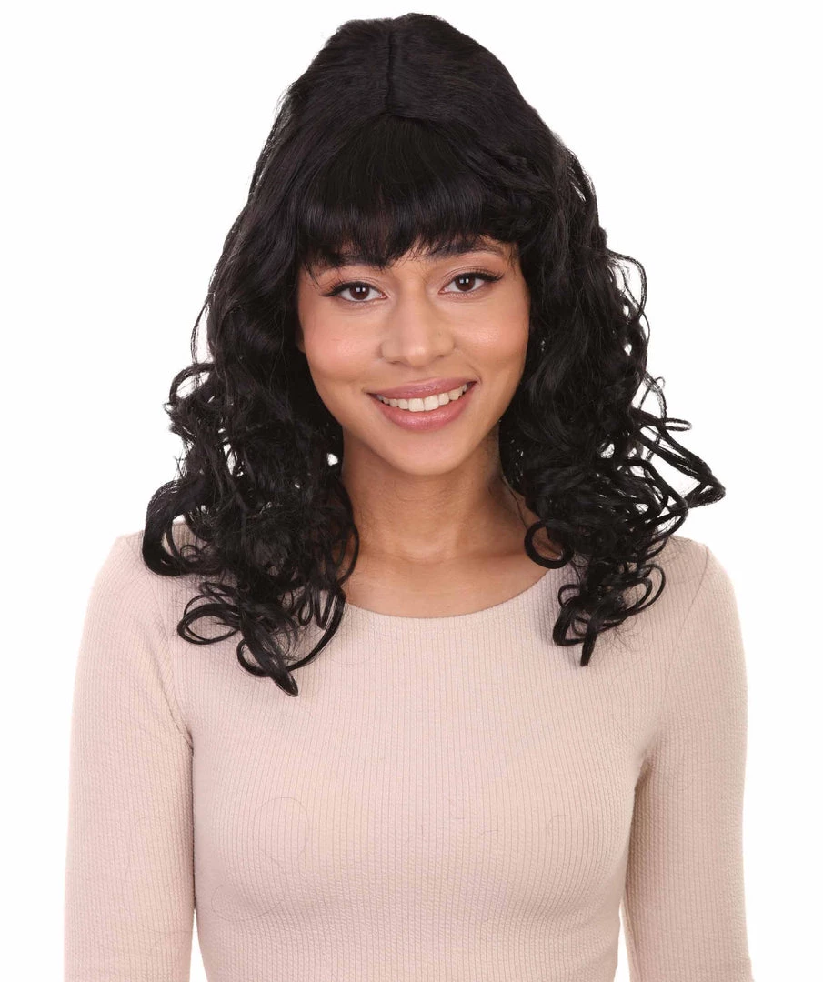 HPO 60's Teaser Womens Wig | Black Vintage Halloween Wig