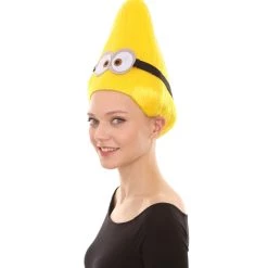 HPO Animation Yellow Unisex Wig | Yellow Tall Cartoon Film Series Wig | Premium Breathable Capless Cap Kids