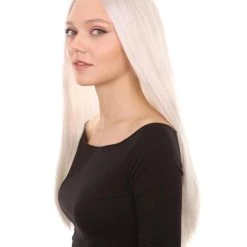 HPO Womens Witch Wigs | Black Long Horror Halloween Wigs | Premium Breathable Capless Cap Men's