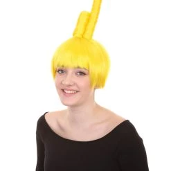 HPO Womens Cartoon Creature Wig | Yellow Halloween Wig | Premium Breathable Capless Cap