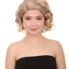HPO Women's Women Short Wavy Blonde Wig | Premium Breathable Capless Cap