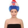 FLAGWIGS Women's Flag Troll Wigs | Croatia | Patriotic Character Cosplay Halloween Wigs | Premium Breathable Capless Cap