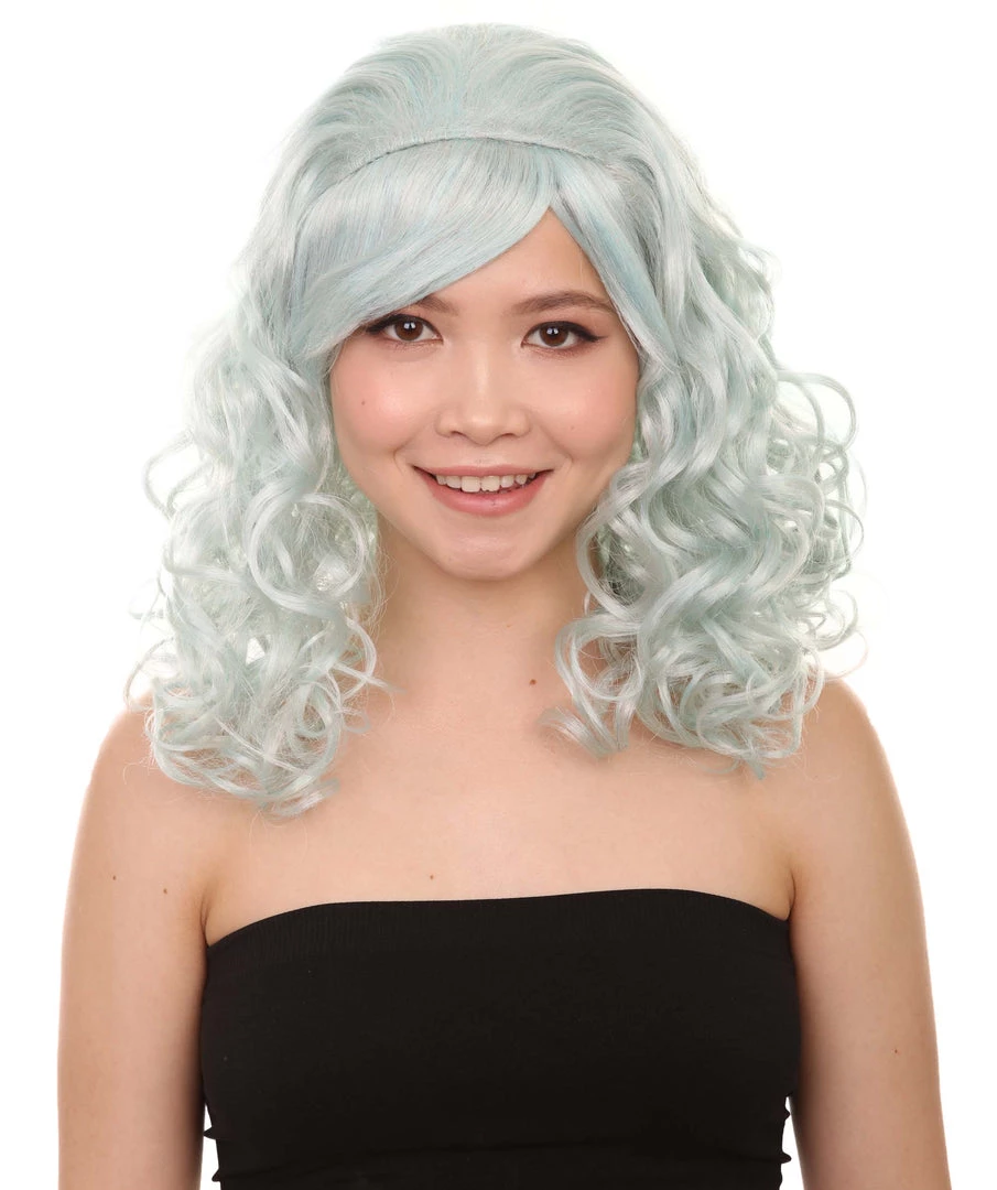 HPO Lt Blue Anime Cosplay Womens Wig | Fancy Party Event Ready Halloween Wig | Premium Breathable Capless Cap Men's