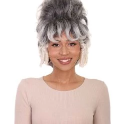HPO Women's Womens Victorian Ghost Wig | Black & White Historical Wigs
