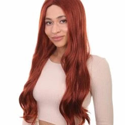 HPO Men's Glamour Womens Wig | Brown Stage/Event Fancy Halloween Wig | Premium Breathable Capless Cap