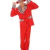 HPO Adult Men's Sweet Daddy Pimp Vintage Costume | Red Halloween Costume