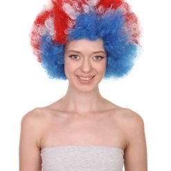 FLAGWIGS Iceland Flag Sport Afro Halloween Wig Women's