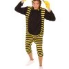 HPO Adult Women's Bee Hoodie Costume | Black And Yellow Halloween Costume