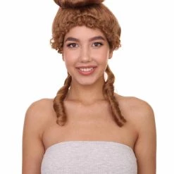 HPO Womens French Colonial Historical Wig | Auburn Cosplay Wigs | Premium Breathable Capless Cap