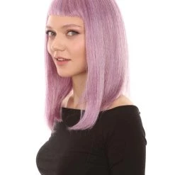 HPO Womens Purple Mixed Wig | Purple Fashion Wigs | Premium Breathable Capless Cap Women's
