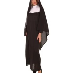 HPO Adult Women's Traditional Nun Religious Costume | Black Cosplay Costume