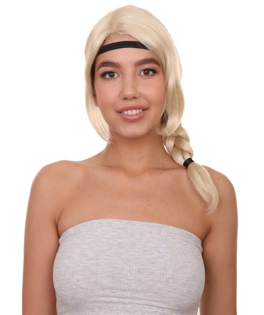 HPO Women's Style Ponytail With Black Hairband Wig | Blonde Wigs | Premium Breathable Capless Cap
