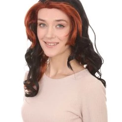 HPO Women's Womens Monster Wig | Black And Orange TV/Movie Wigs | Premium Breathable Capless Cap