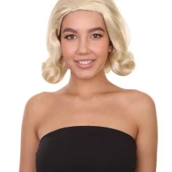 HPO Mad Men January Jones Wig | Blond Fancy Cosplay Halloween Wig | Premium Breathable Capless Cap