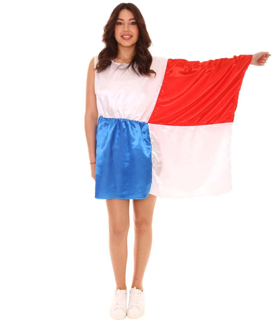 FLAGWIGS Adult Women's Celebratory Panamanian Flag Dress Sport Costume | Patriotic Cosplay Costume