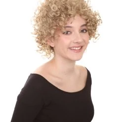 HPO 70's Funky Afro Unisex Wig | Blonde Retro Wig | Premium Breathable Capless Cap