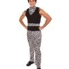 HPO Adult Men's 80s Rockstar Costume | Black & White Cosplay Costume