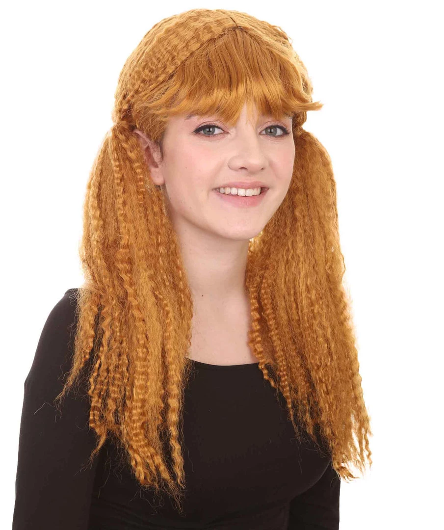 HPO Long Curly Cosplay Womens Wig | Premium Breathable Capless Cap Women's