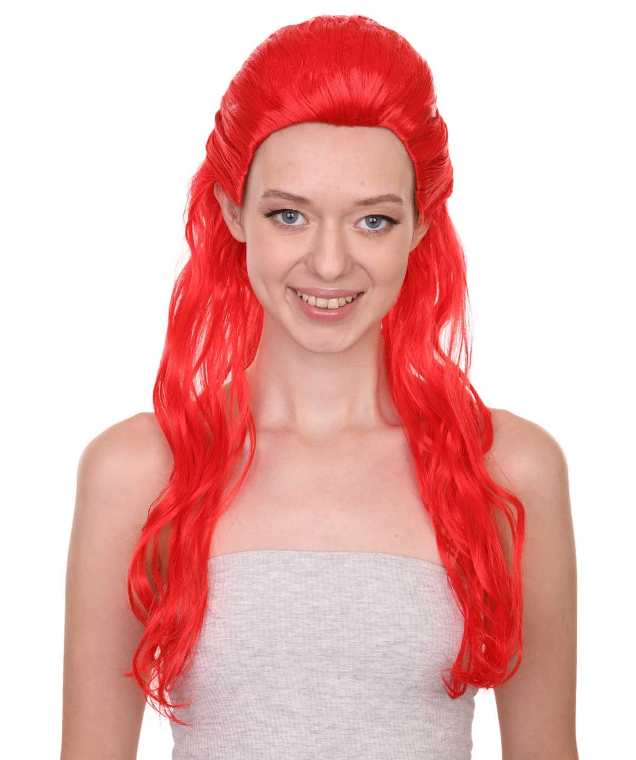 HPO Poison Womens Wig | Long Red Cosplay Wig | Premium Breathable Capless Cap Men's