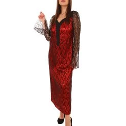 HPO Women's Black And Red Lace Vampire Queen Costume | Cosplay Costume