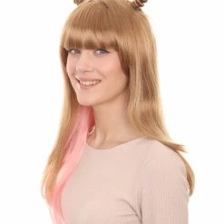 HPO Women's Mixed Brown Color Anime Cosplay Womens Wig | Fancy Party Event Ready Halloween Wig | Premium Breathable Capless Cap