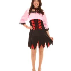HPO Adult Women's Sexy Pirate Costume | Lt Pink Cosplay Costume