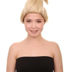 HPO Women's Womens Superhero Captain Wig | Blonde TV/Movie Wigs | Premium Breathable Capless Cap