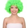 HPO Lime Afro Unisex Wig | Super Size Jumbo Fancy Party Event Ready Halloween Wig Women's