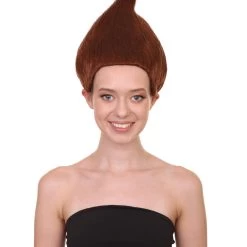 HPO Women Dwarf Wigs Dark Brown | Premium Breathable Capless Cap Women's