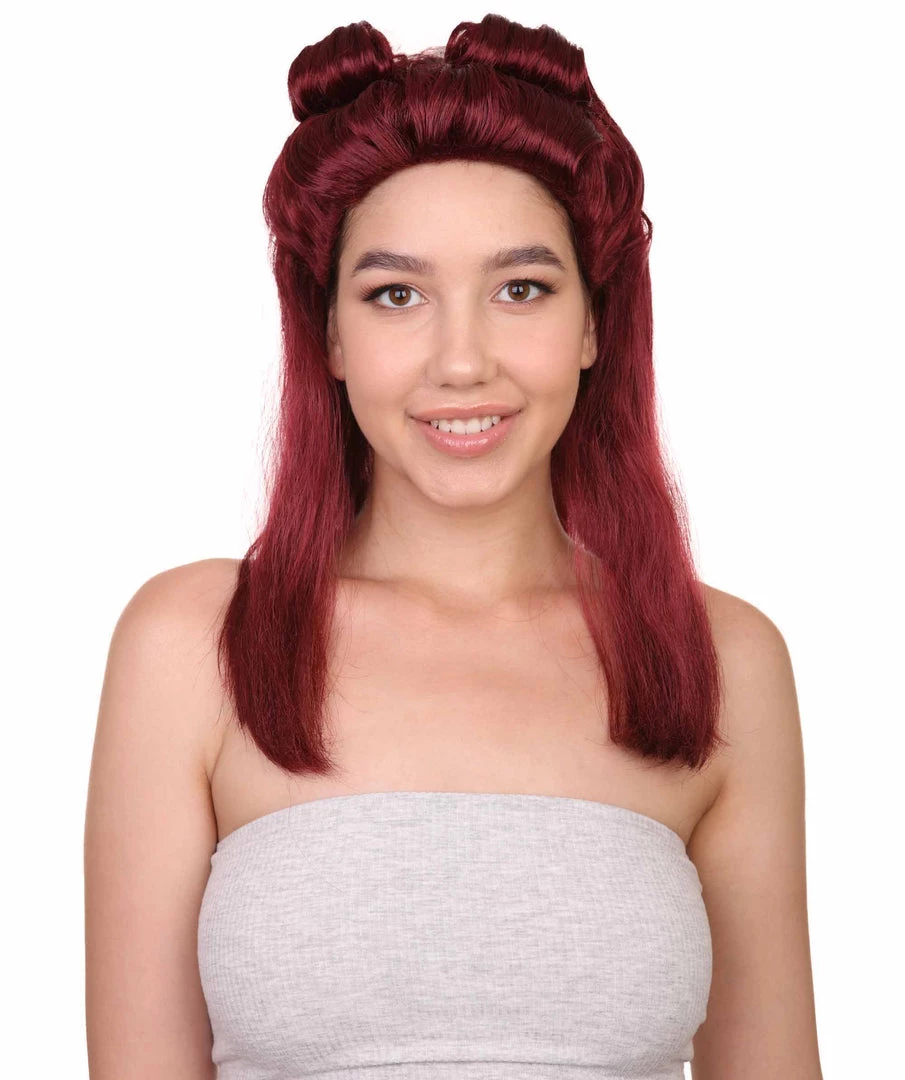 HPO Women's 40s Pin Up Girl Brown Womens Wig | Cosplay Halloween Wig | Premium Breathable Capless Cap