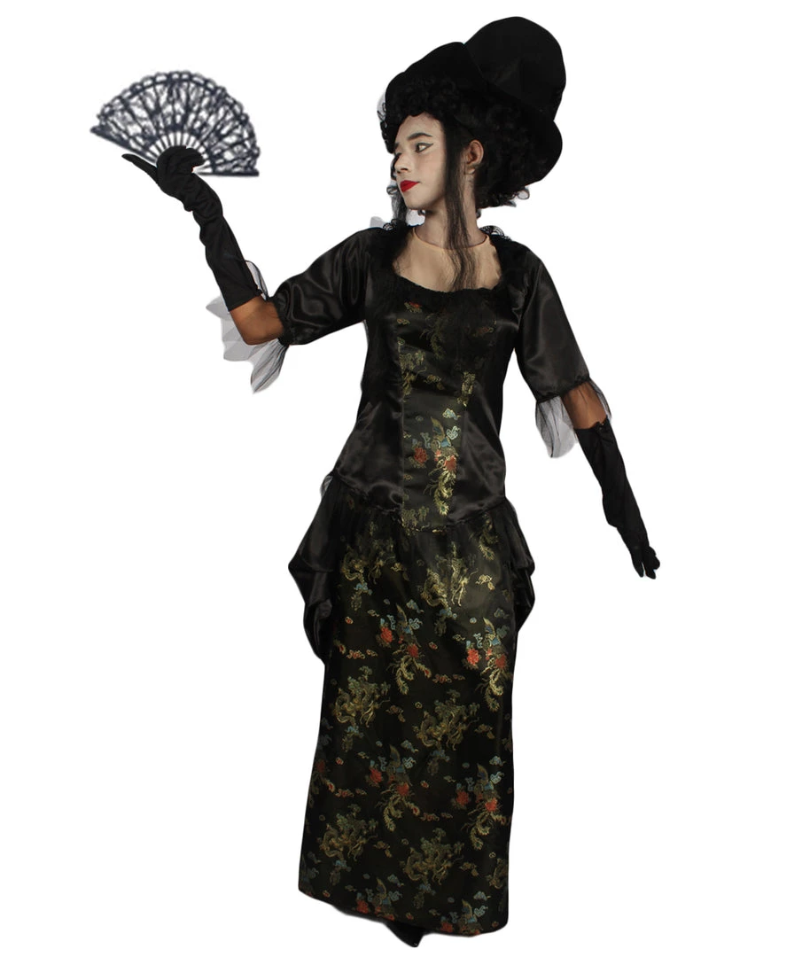 HPO Adult Women's Ghost Street Noble Deluxe Costume | Black Cosplay Costume