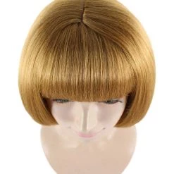 HPO Men's Celebrity Womens Casual Bob | Gold Bob Cosplay Halloween Wig | Premium Breathable Capless Cap