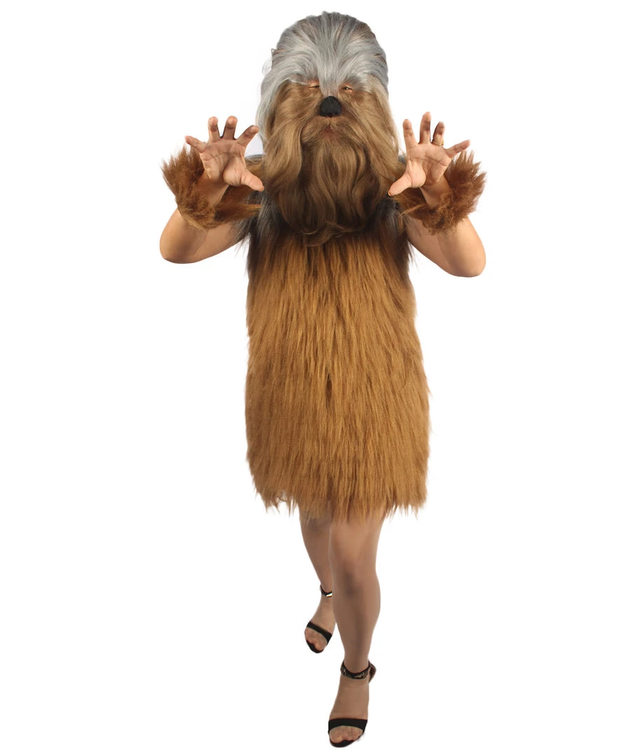 HPO Unisex Women's Hairy Warrior Ape Military Leader Resistance Fighter Multiple Colors Option Cosplay Unisex Costume And Wig Bundle